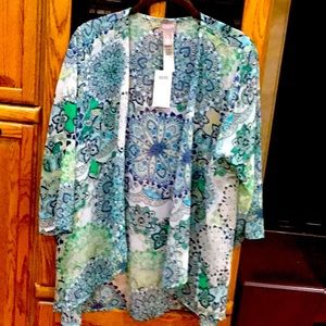 Sheer meadow green top